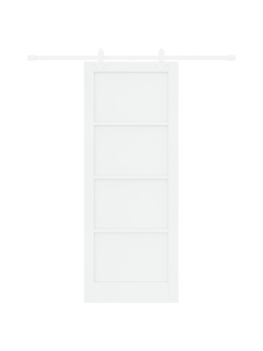 Liuguks koos tarvikute komplektiga valge 83x211 cm tugev puit mänd