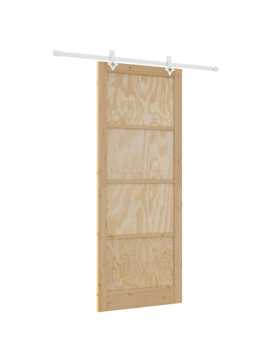 Libisev uks riistvarakomplektiga 93x232 cm solidsoost männist