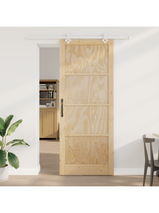 Libisev uks riistvarakomplektiga 93x232 cm solidsoost männist