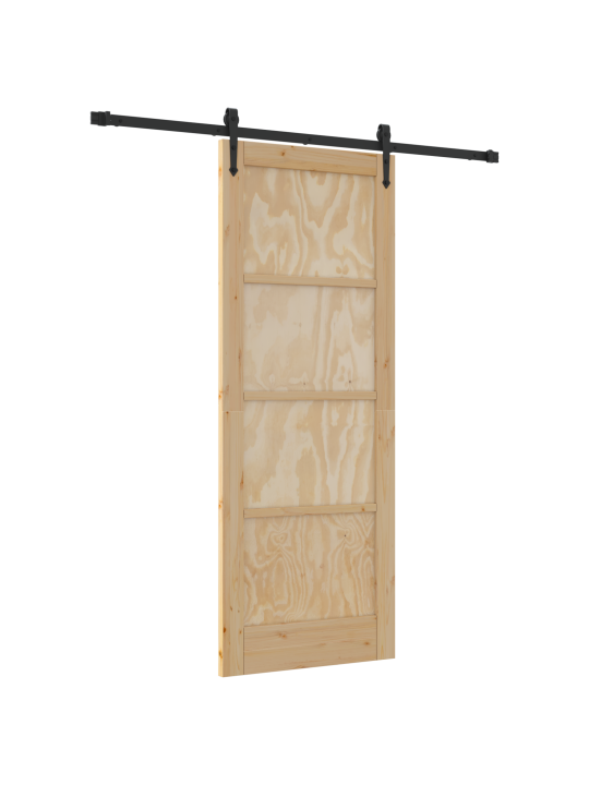 Libisev uks koos tarvikute komplektiga 78x202 cm massiivne puit komplekt