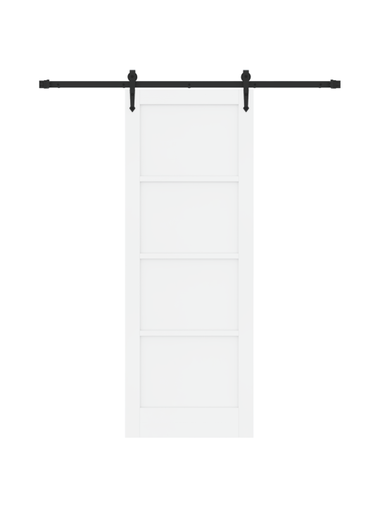 Liuguks koos tarvikute komplektiga valge 78x211 cm kvaliteetne männipuit