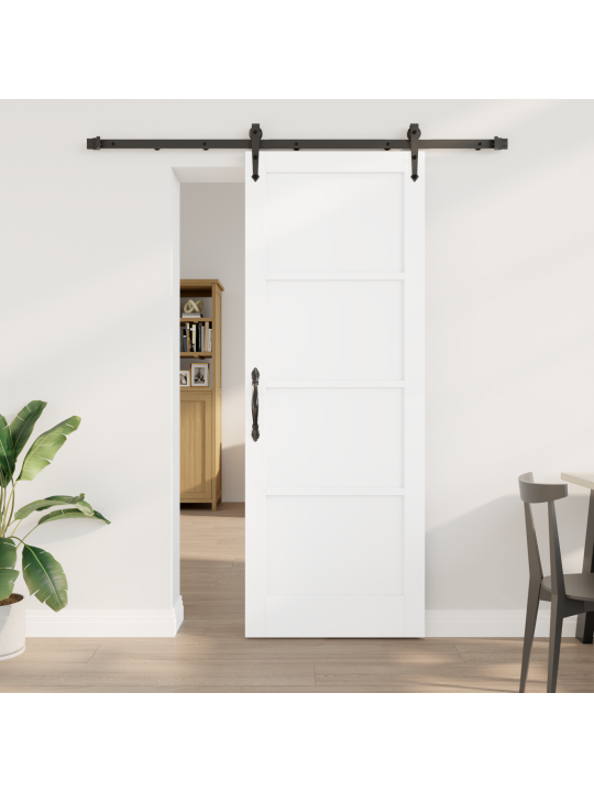 Liuguks koos tarvikute komplektiga valge 78x211 cm kvaliteetne männipuit