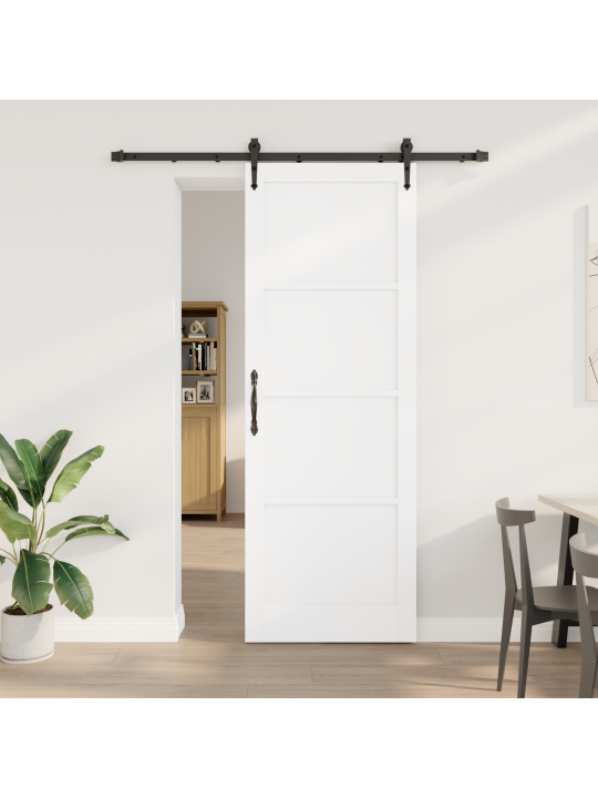 Liuguks koos varustuskomplektiga valge 83x232 cm kindla männipuidu