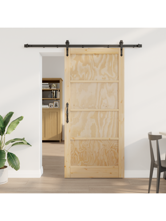 Liuguks koos tarvikute komplektiga 93x202 cm solid wood pine