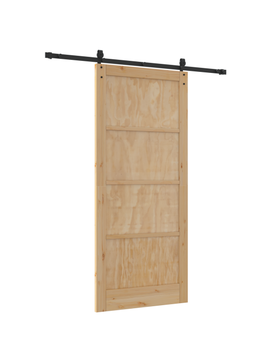 Libisev uks koos riistvaraga 93x211 cm soliidne puu männipuit