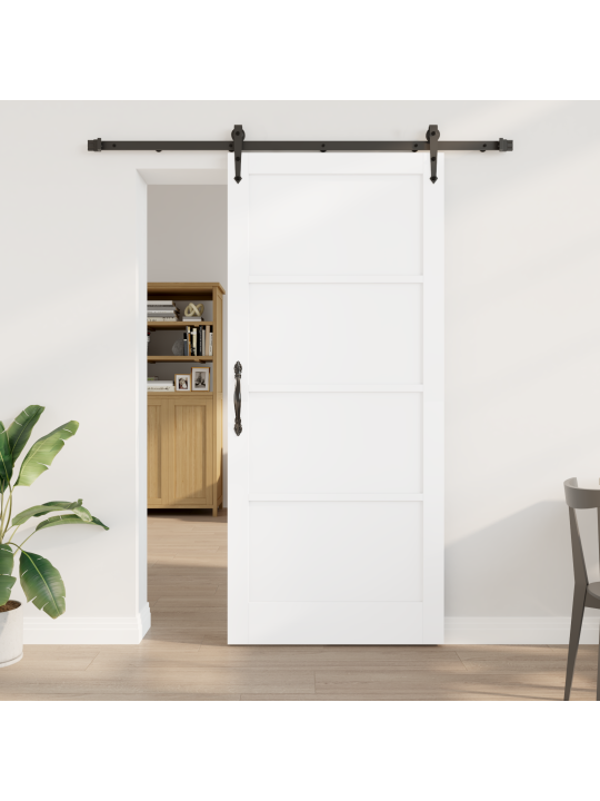 Liuguks koos kinnituskomplektiga valge 93x211 cm kindel mänd