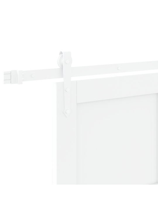 Libisev uks koos tarvikute komplektiga valge 83x211 cm massiivpuit männipuu