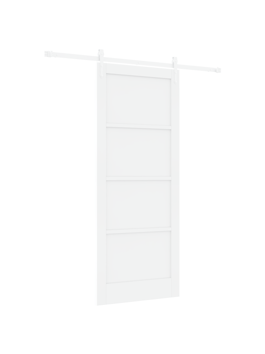 Slaiduks koos mehhanismiga valge 86x211 cm kidas puit