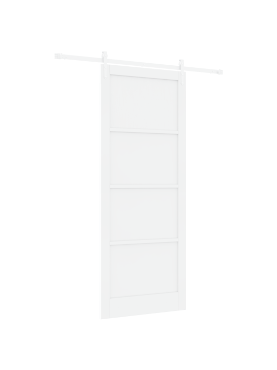 Liuguks koos riistvarakomplektiga valge 93x232 cm tugev puit mänd
