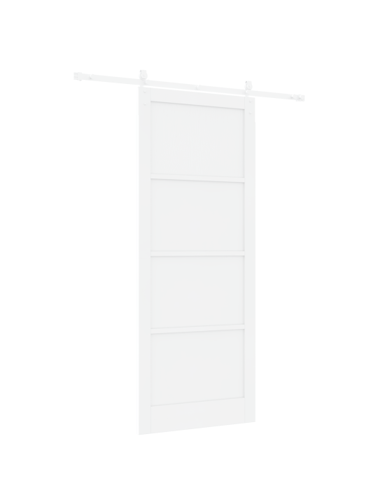 Liuguks koos riistvarakomplektiga valge 93x232 cm tugev puit mänd