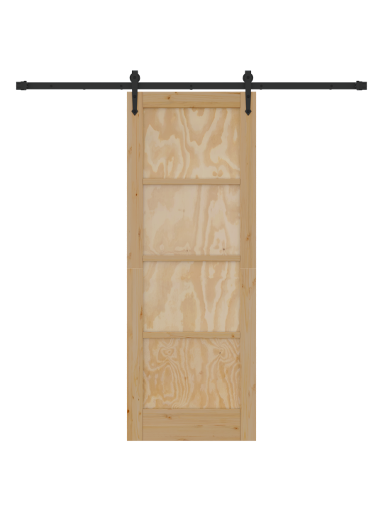 Liuguks riistvarakomplektiga 73.5x198.5 cm tahke männi puit