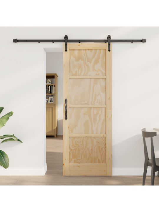 Liuguks riistvarakomplektiga 73.5x198.5 cm tahke männi puit