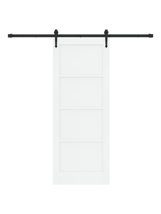 Liuguks koos tarvikute komplektiga valge 78x202 cm sooline puit männi