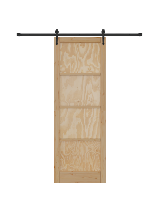 Libisev uks koos varustusega 83x232 cm tugev männipuit