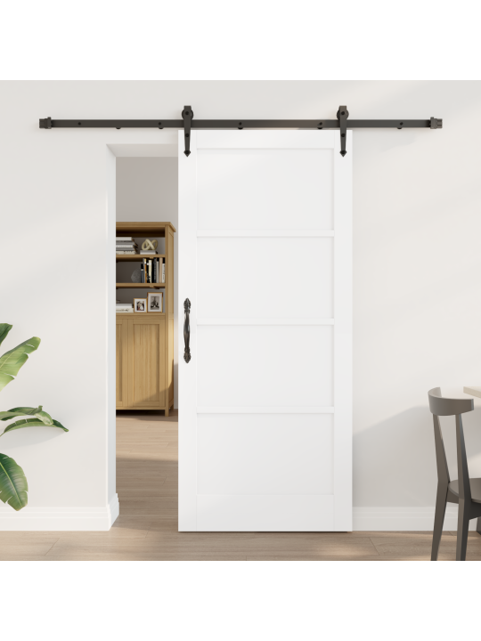 Libisev uks tarvikute komplekt valge 86x198.5 cm kindlasti puidust männi