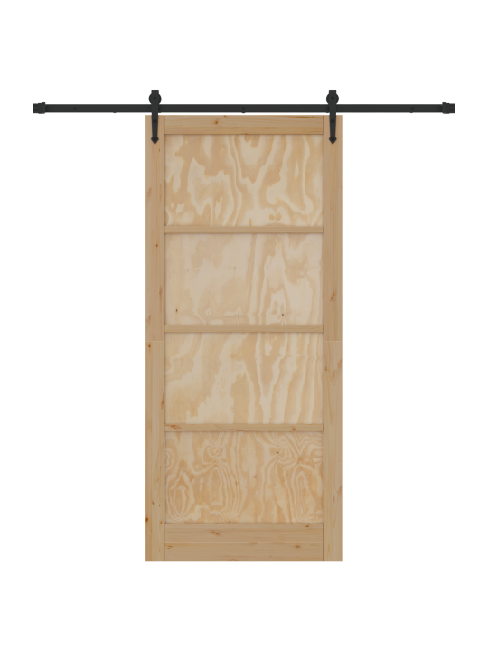 Liuguks komplekt riistvaraga 93x211 cm männist