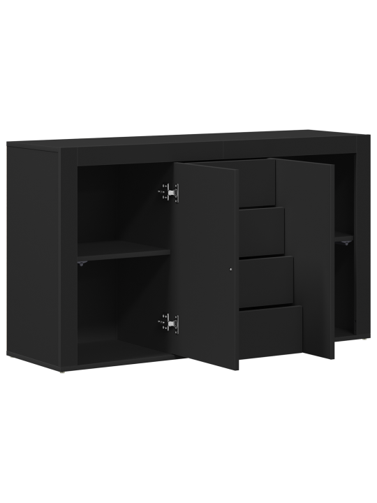 Külglaud must tehispuit 120 x 36 x 69 cm hoidmine buffet