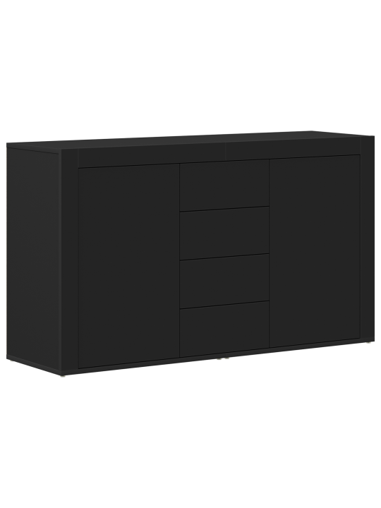 Külglaud must tehispuit 120 x 36 x 69 cm hoidmine buffet