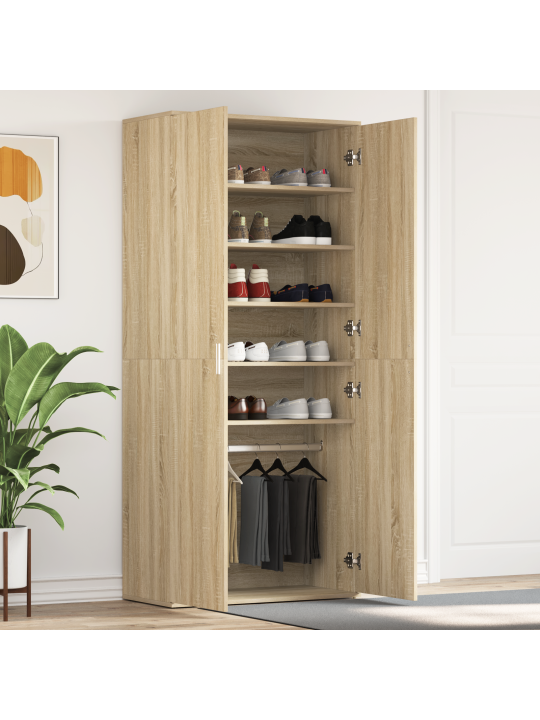 Jalanõude kapp sona oak 80x39x180 cm tehispuit