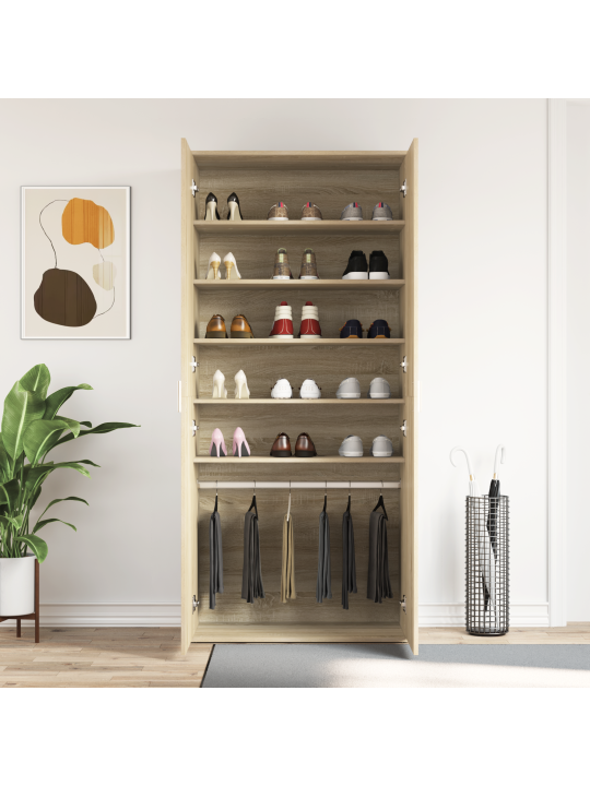 Jalanõude kapp sona oak 80x39x180 cm tehispuit