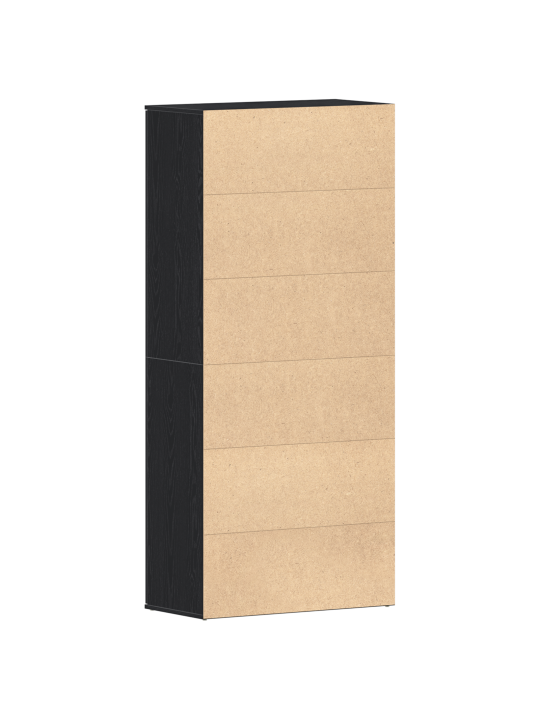Jalanõude kapp must tamm 80x39x180 cm töödeldud puit