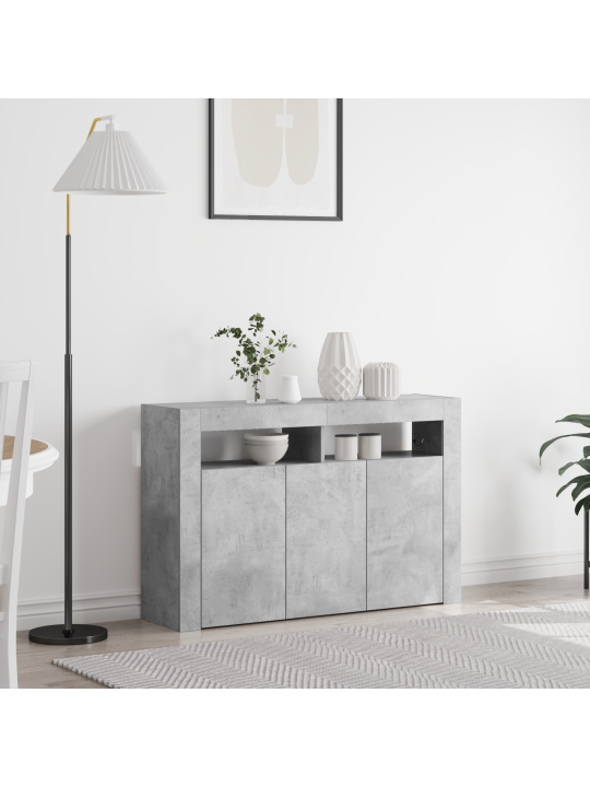 Kapp betoonhall töödeldud puit 116 x 30 x 75 cm ristkülikuline