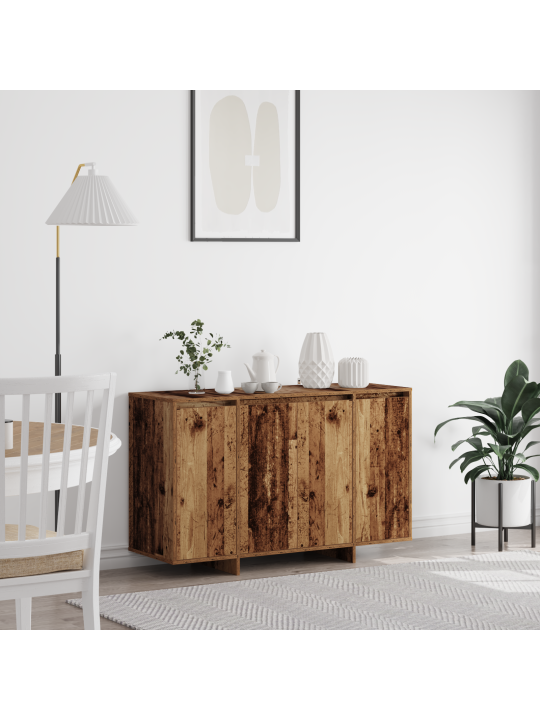 Pruun külglaud vana puit puit 120 x 41 x 75 cm külglaud