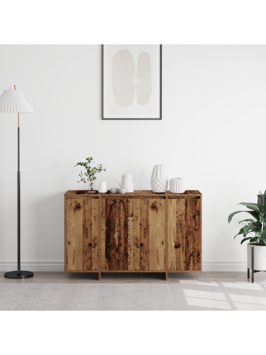 Pruun külglaud vana puit puit 120 x 41 x 75 cm külglaud