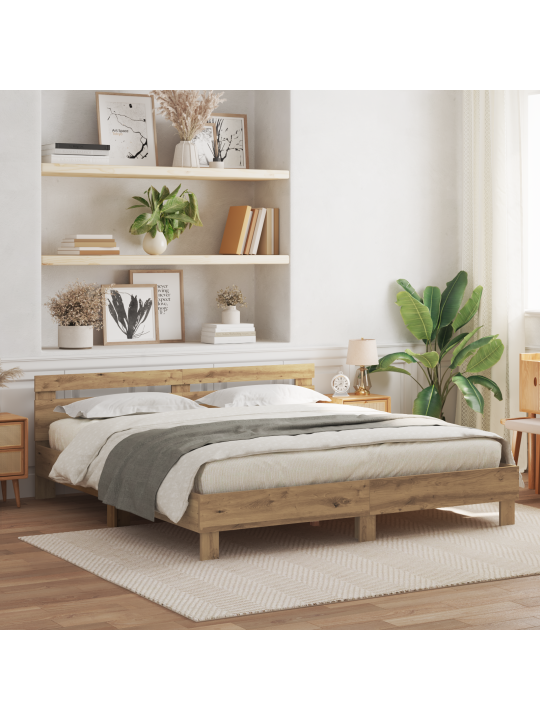 Tammepuit voodi raam käsitööne tamm solidne tammepuit 200 x 200 cm