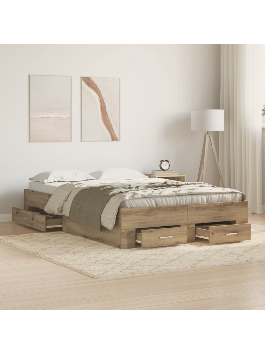 Voodi koos sahtlitega artisan tamme 120x190 cm inseneritooted
