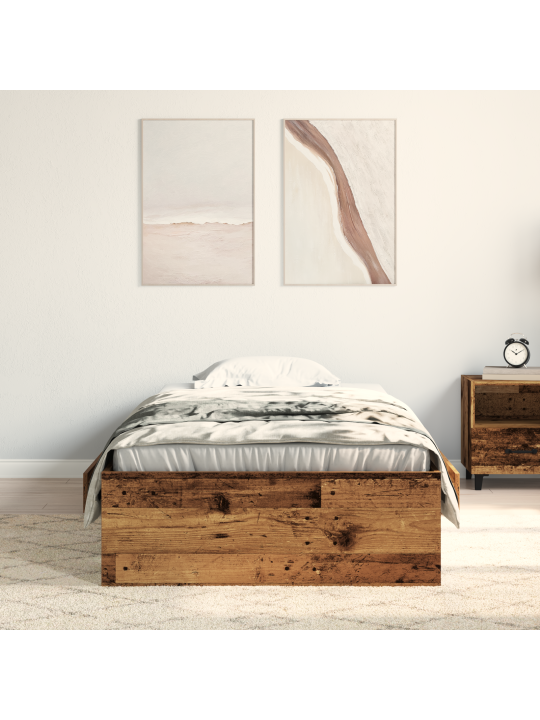 Voodi raam vana puit 100x200 cm tehispuit