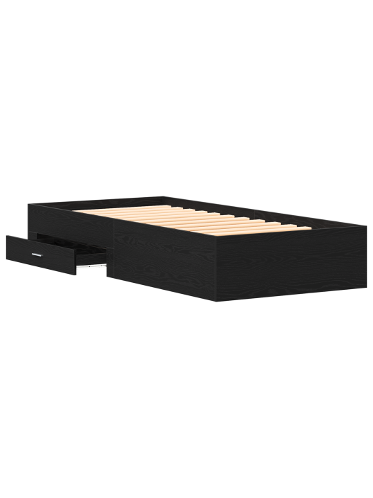 Voodi raam must tamme 100x200 cm tehispuit