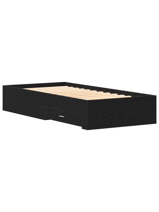 Voodi raam must tamme 100x200 cm tehispuit