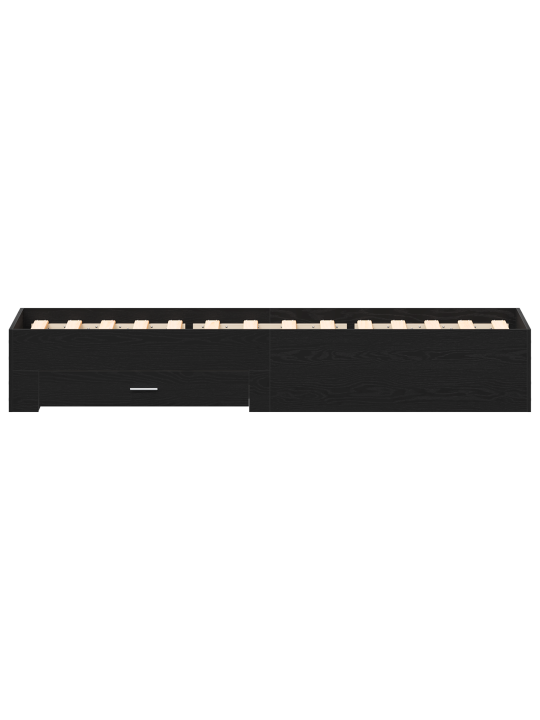 Voodi raam must tamme 90x190 cm tehispuust