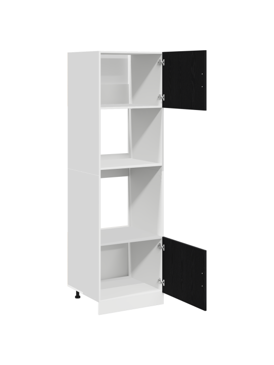 Köögikapp must tamm inseneripuu 60 x 57 x 207 cm köögikapp