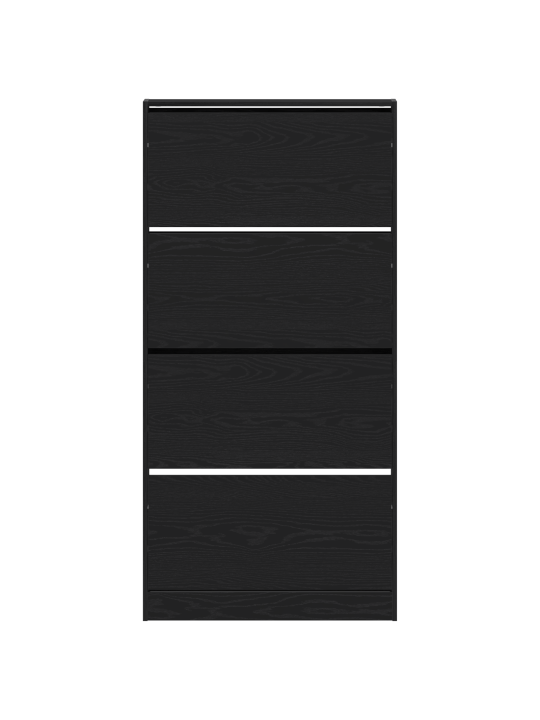 Saapade kapp must tamm tehispuit 80 x 21 x 163.5 cm vastupidav