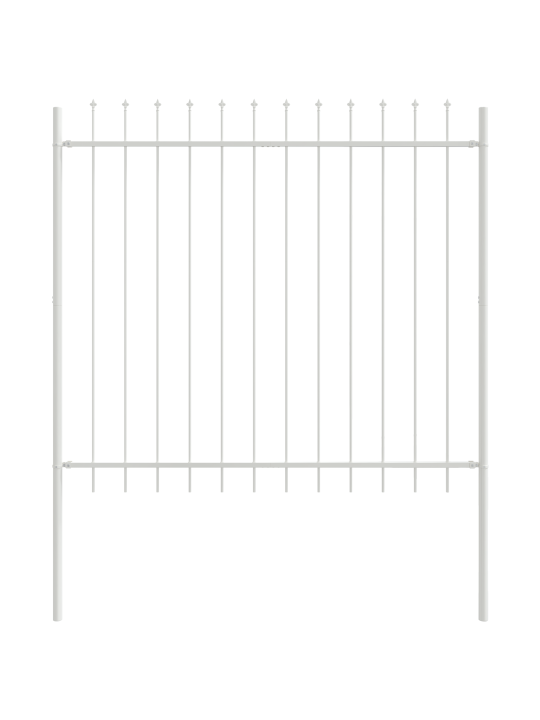 Valge terasest aed koos piikidega 5,1x1,5 m
