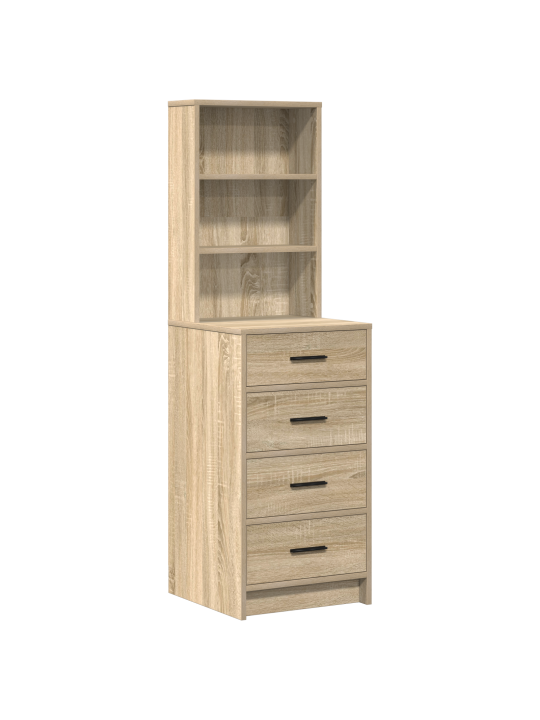 2-osaline riietuslauakomplekt led-valgusega sonoma tamme tehispuidust