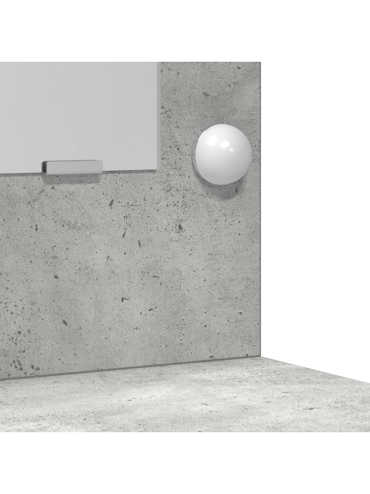 2-osaline tualettlauakomplekt led-iga, betoonhall, tehispuidust