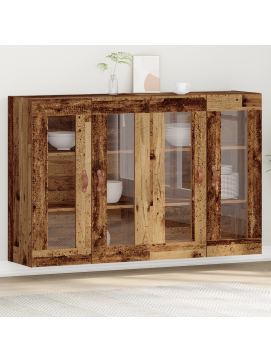 Seinale kinnitatavad kapid 2 tk vana puit 69.5x34x90 cm