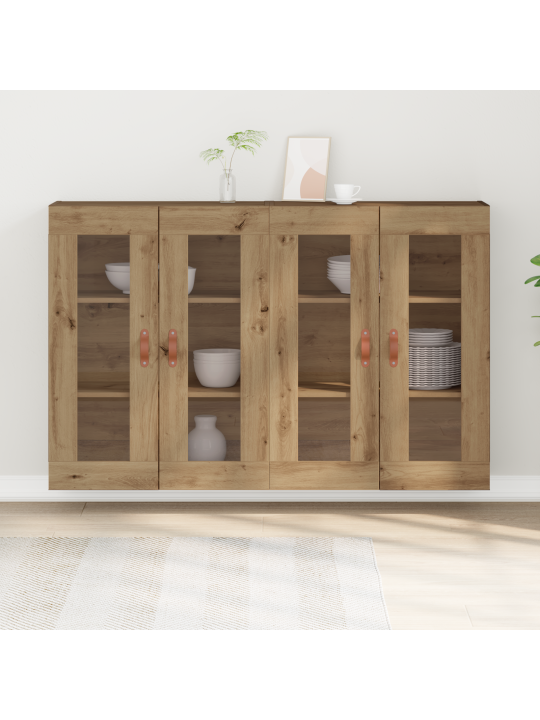 Wall mounted cabinets 2 tk artisan oak 69,5x34x90 cm töödeldud puit