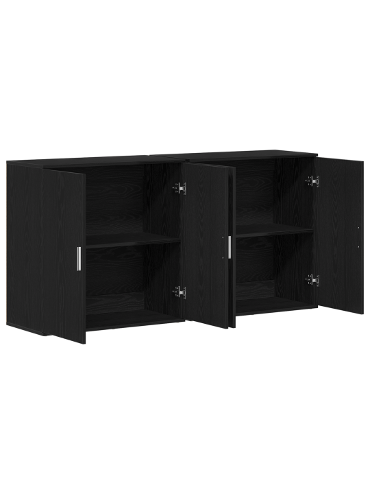 Kapp 2 tk must tamme 79x38x80 cm tehispuust