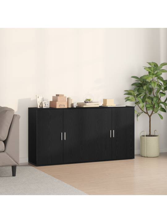 Kapp 2 tk must tamme 79x38x80 cm tehispuust