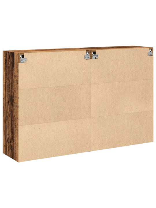 Seinale paigaldatavad kapid 2 tk vana puit 69,5x34x90 cm tehispuit