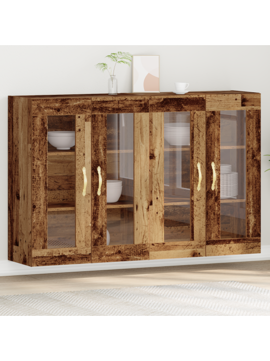 Seinapealsed kapid 2 tk vana puit 69,5x34x90 cm töödeldud puit