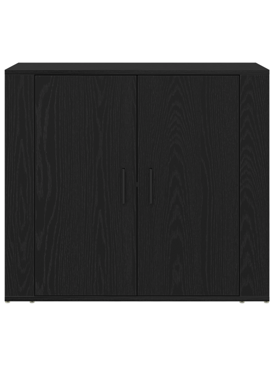 Kõrge kapp must tamme 80x33x150 cm töödeldud puit