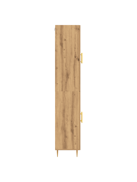 Kõrge kapp tammepuidust 69.5x34x180 cm tehispuit