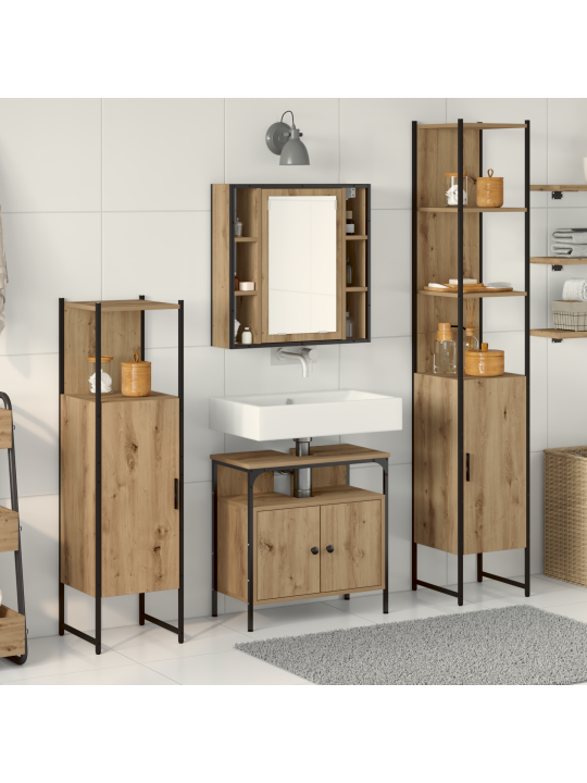4-osaline vannitoa mööblisari artisan oak tehispuidust