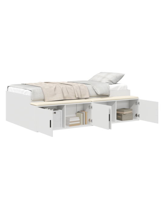 Ladustamisvoodi raam valge 100x200 cm