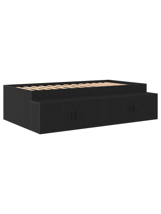 Ladustamisvoodi raam must tamm 100x200 cm